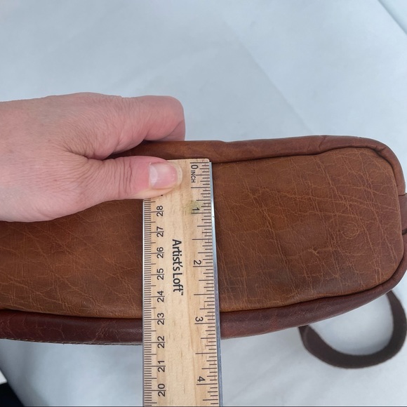 Jack Georges Voyager Collection Brown (Honey) Leather Small Backpack Bag #7133 - Picture 13 of 14